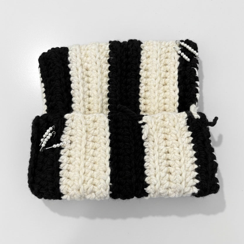 Pearl Stripes Cat Beanie