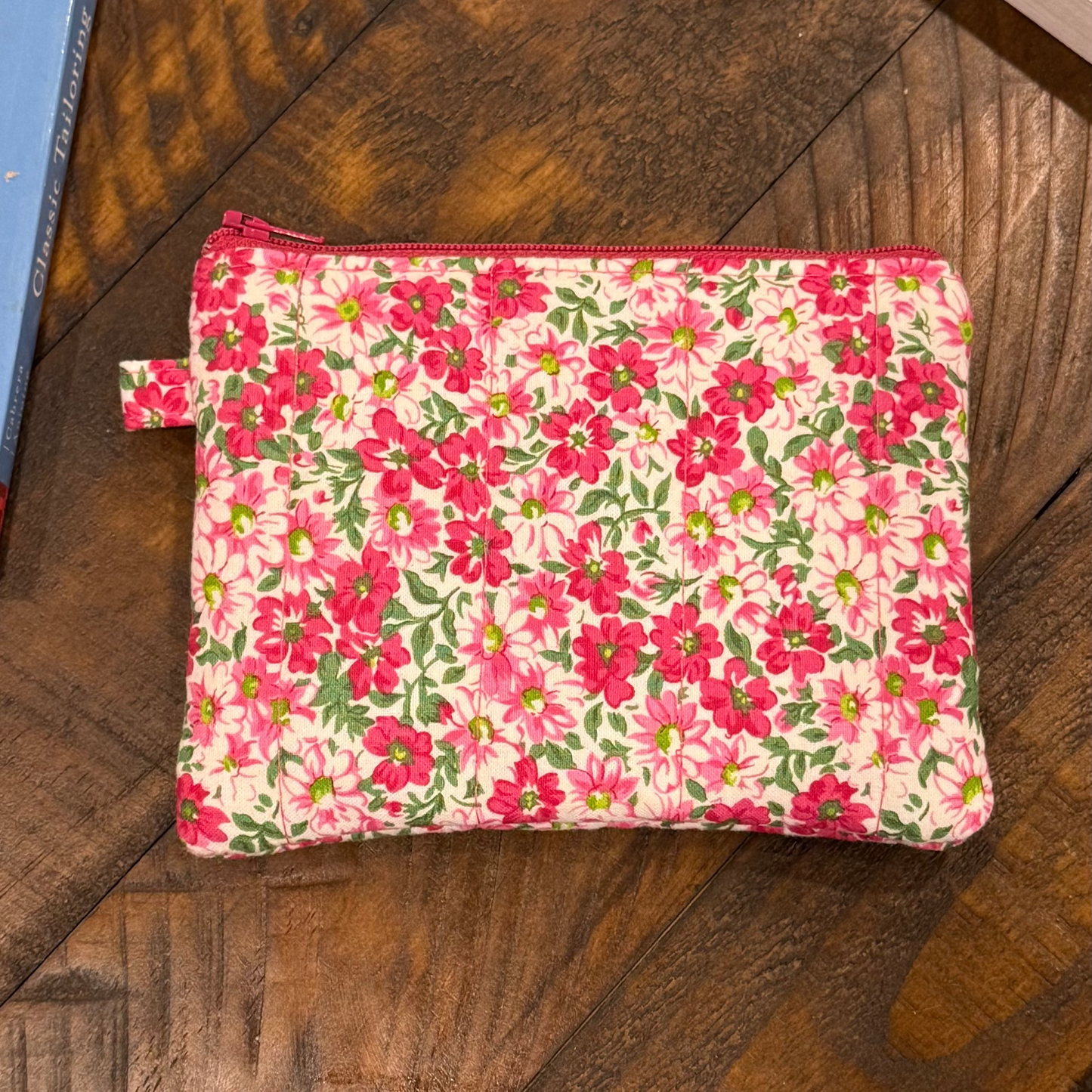 Pink Daisy Quilted Pouch