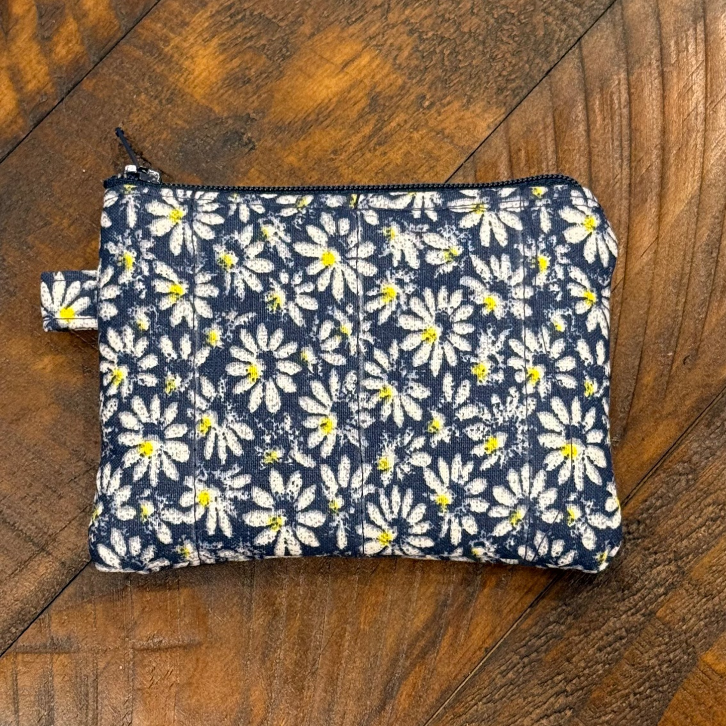 Mini Midnight Daisy Quilted Pouch