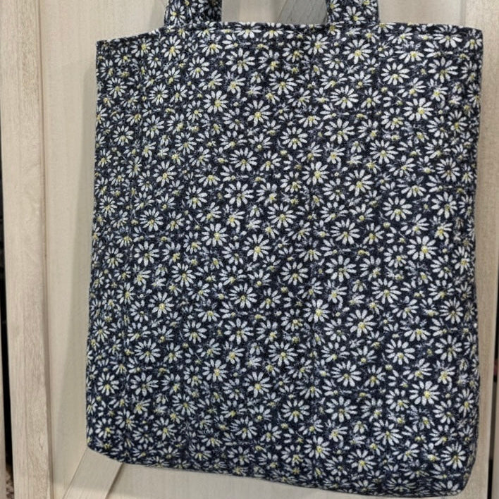 Everyday Quilted Midnight Daisy Tote