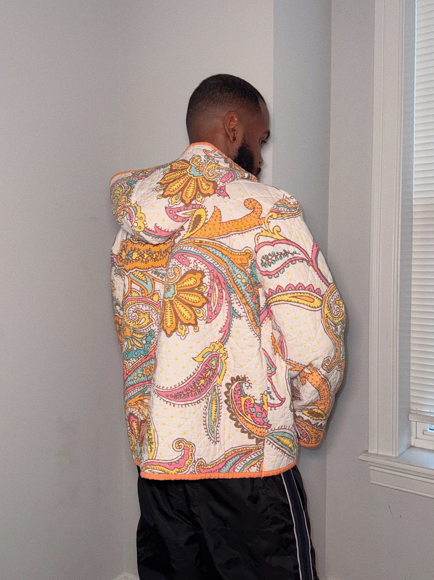 Orange Paisley Blanket Jacket