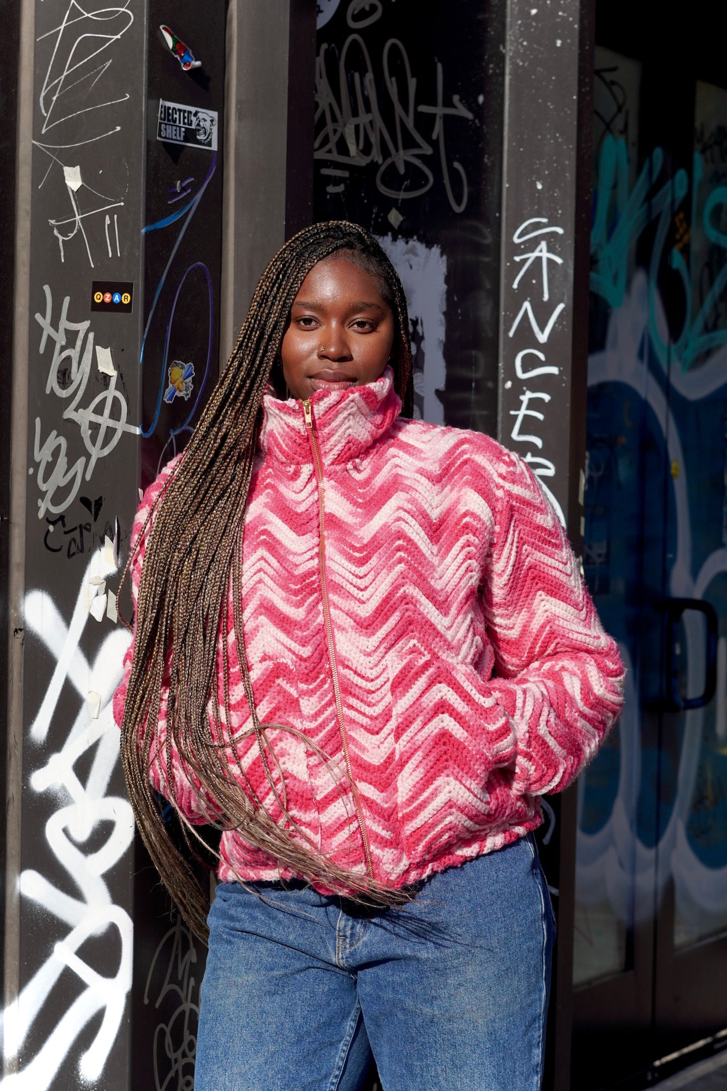 Fuchsia Sweater Jacket