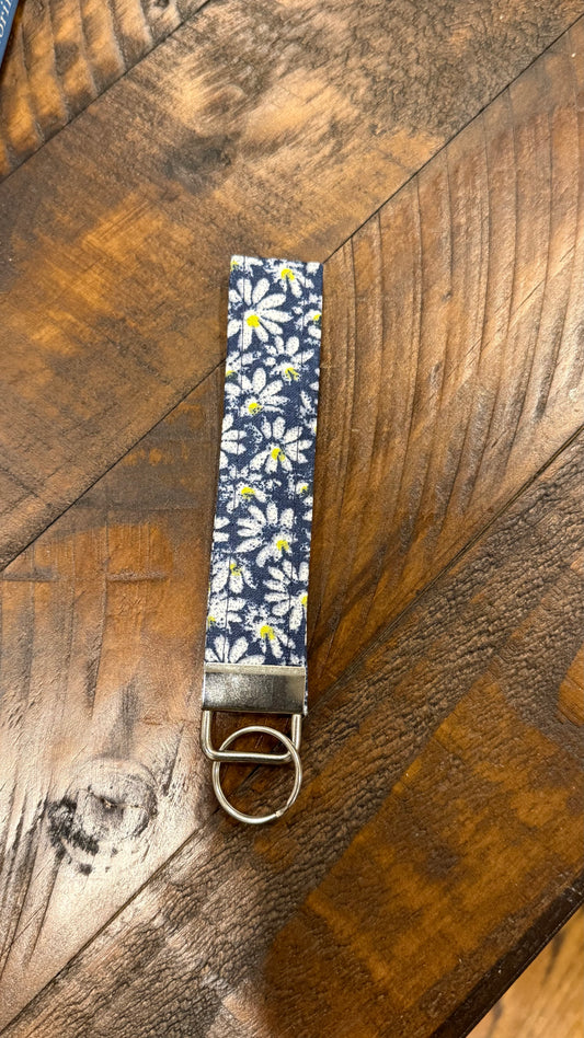 Midnight Daisy Key Fob Keychain