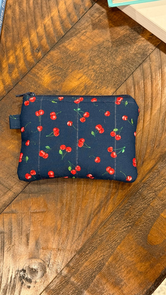 Mini Cherry Bomb Quilted Pouch